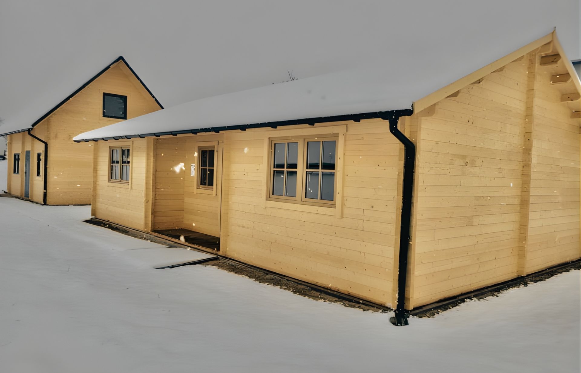 Domek z bali pod wynajem zimą